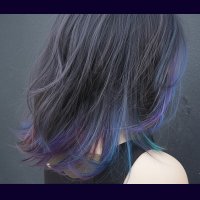 インナーカラーとフェースフレミングとイヤリングカラーのミックス